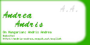 andrea andris business card